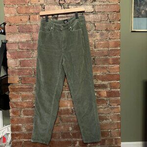 BDG High Rise Mom Green Courduroys